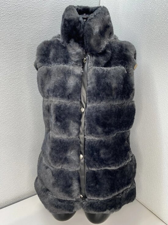 Donna Slayers Jackets & Blazers - Donna Slayers Fabulous Furs Womens Vest Jacket Charcoal Gray Size XS Posh Snap